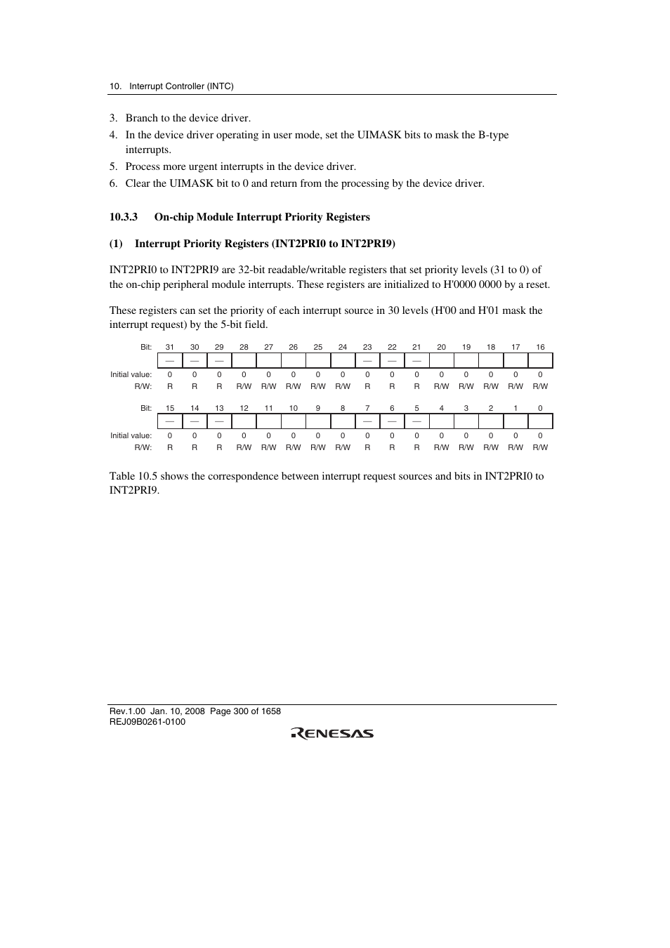 3 on-chip module interrupt priority registers | Renesas SH7781 User Manual | Page 330 / 1692