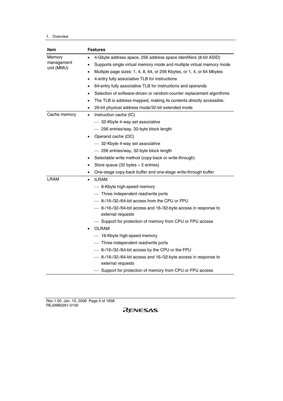 Renesas SH7781 User Manual | Page 34 / 1692