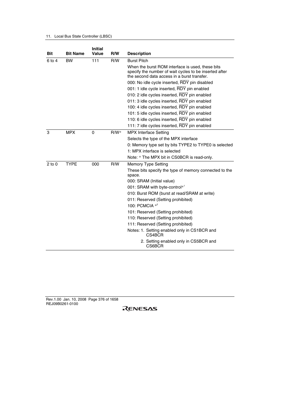 Renesas SH7781 User Manual | Page 406 / 1692