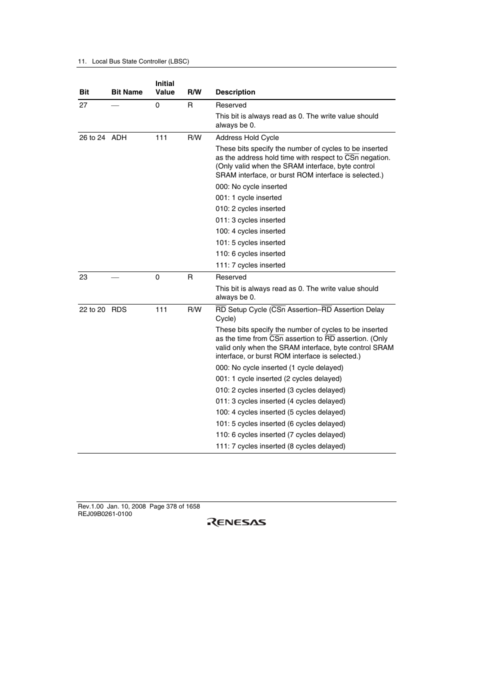 Renesas SH7781 User Manual | Page 408 / 1692