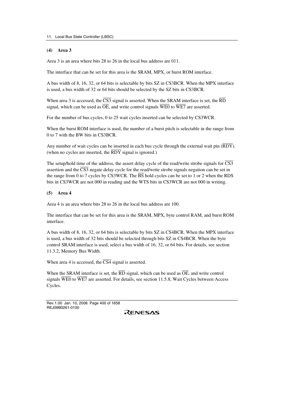 Renesas SH7781 User Manual | Page 430 / 1692