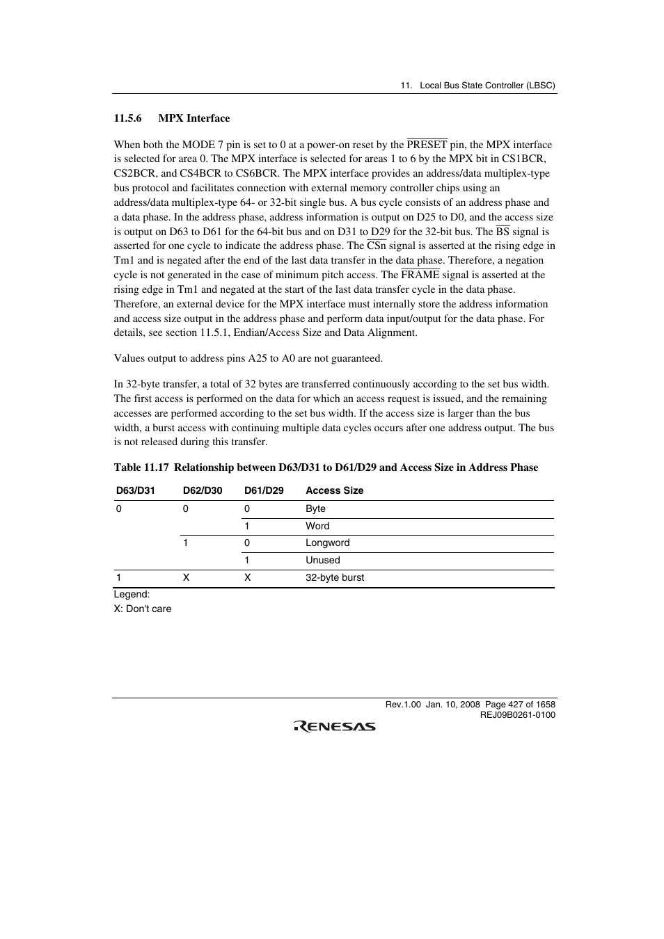 6 mpx interface | Renesas SH7781 User Manual | Page 457 / 1692