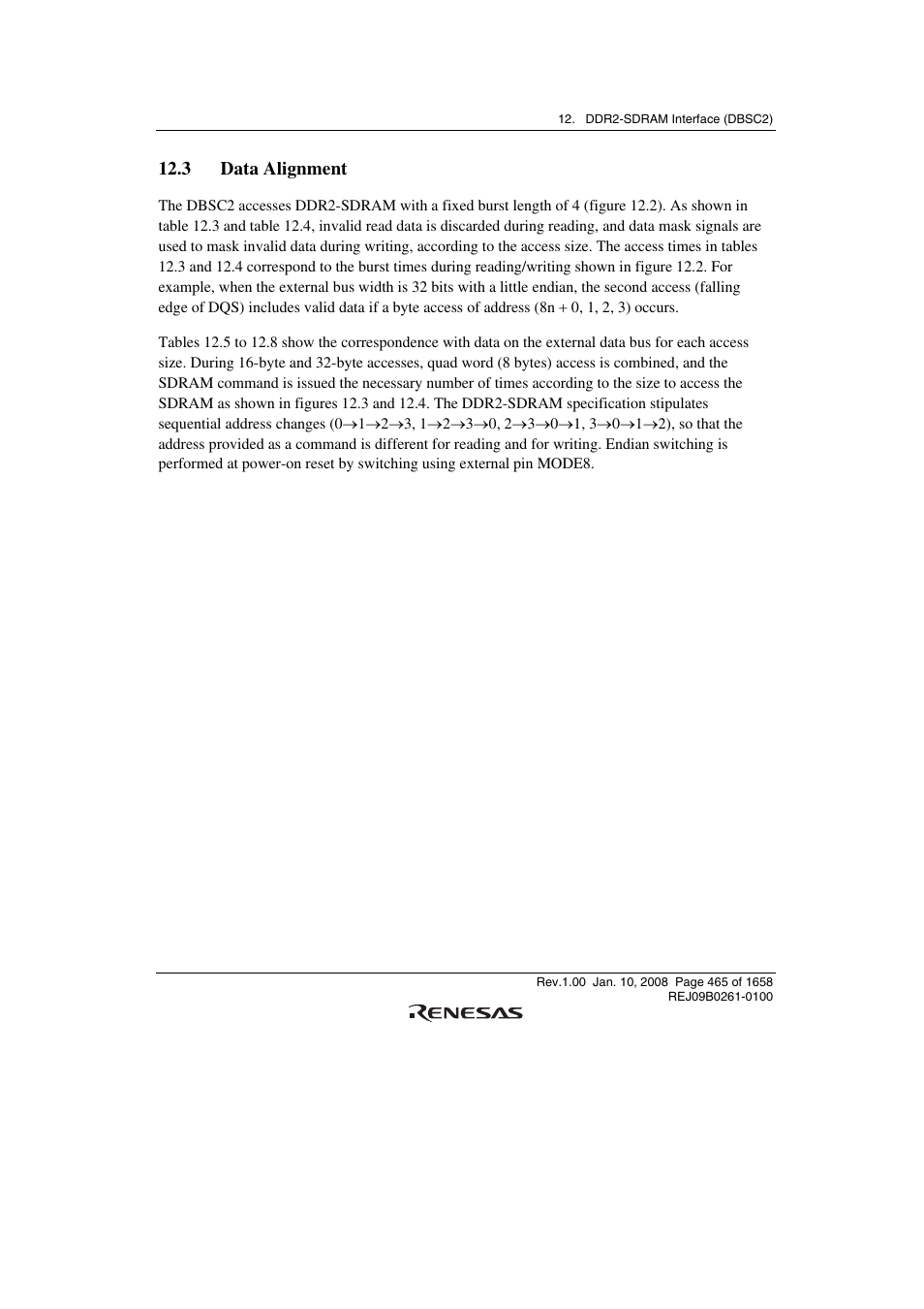 3 data alignment | Renesas SH7781 User Manual | Page 495 / 1692