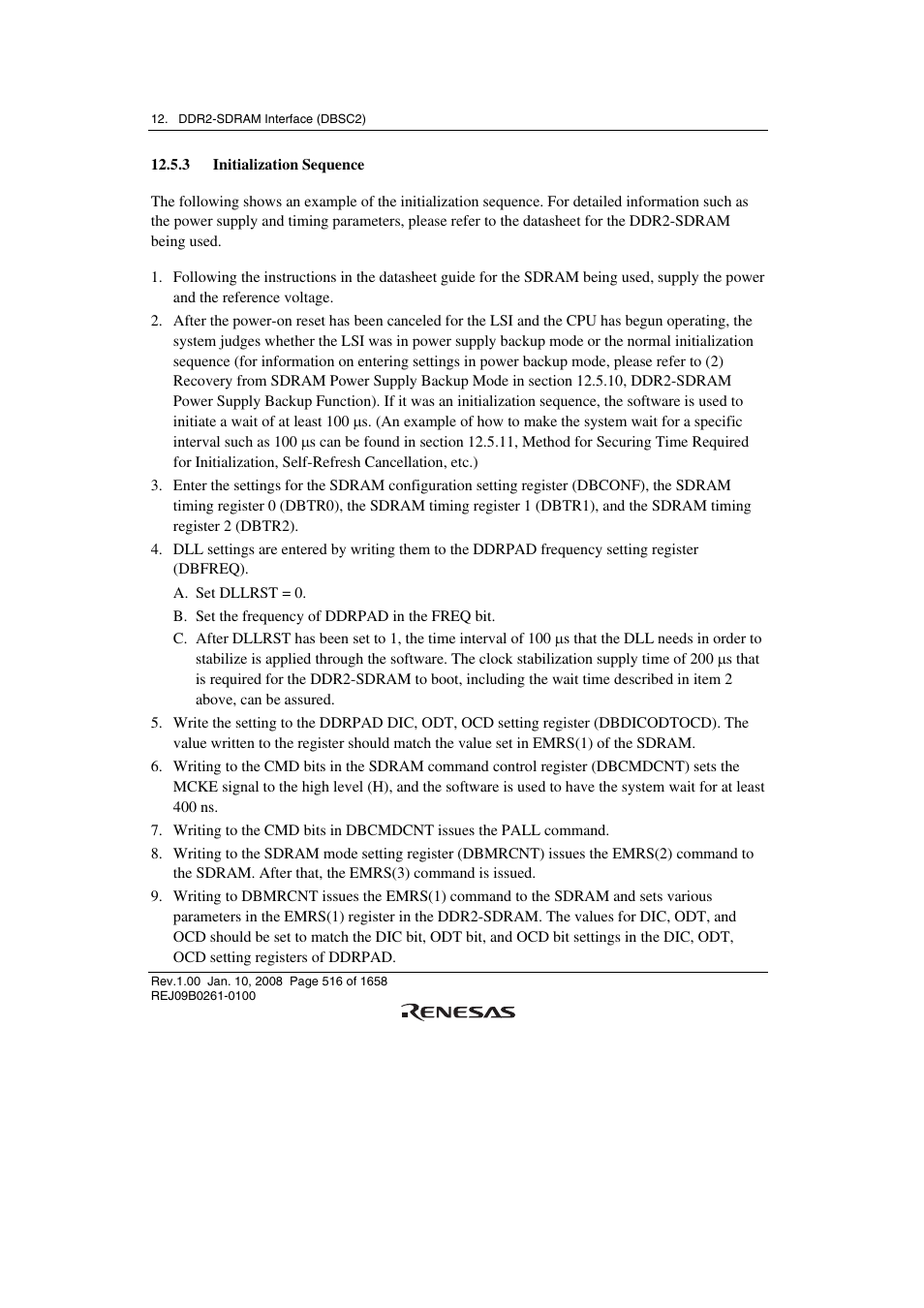 3 initialization sequence | Renesas SH7781 User Manual | Page 546 / 1692