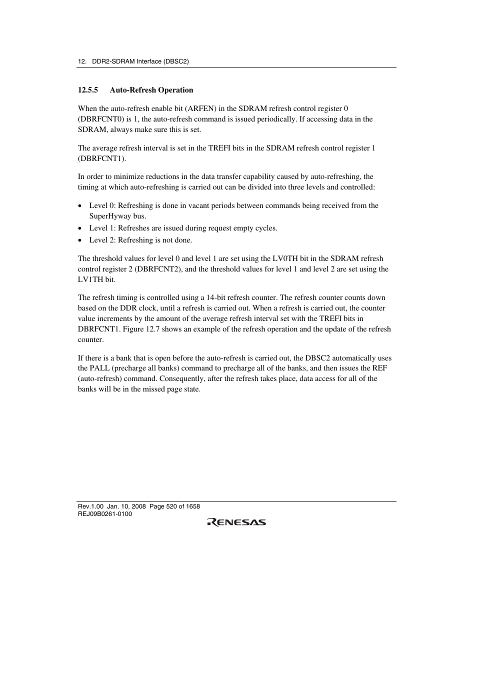 5 auto-refresh operation | Renesas SH7781 User Manual | Page 550 / 1692