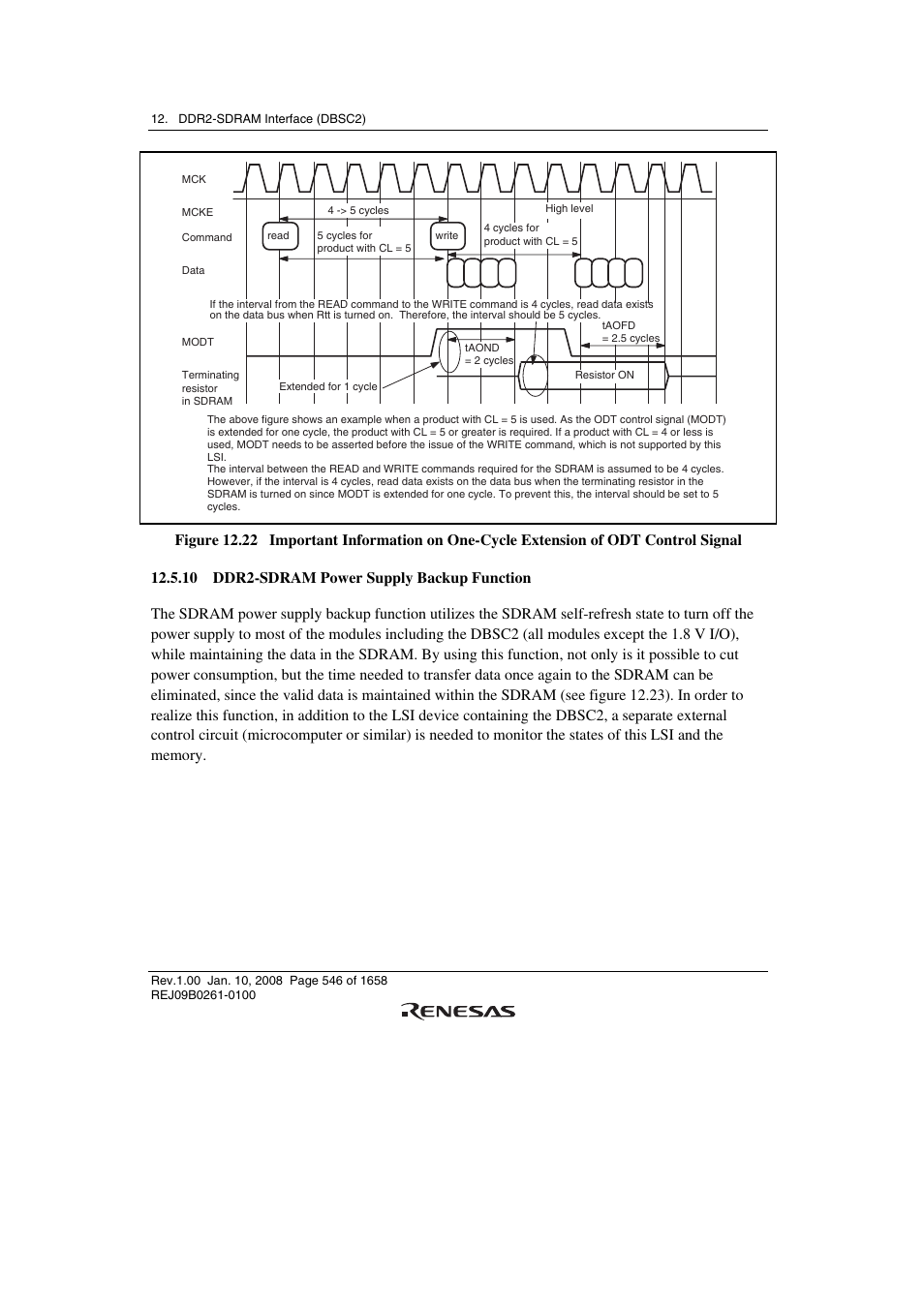 10 ddr2-sdram power supply backup function | Renesas SH7781 User Manual | Page 576 / 1692