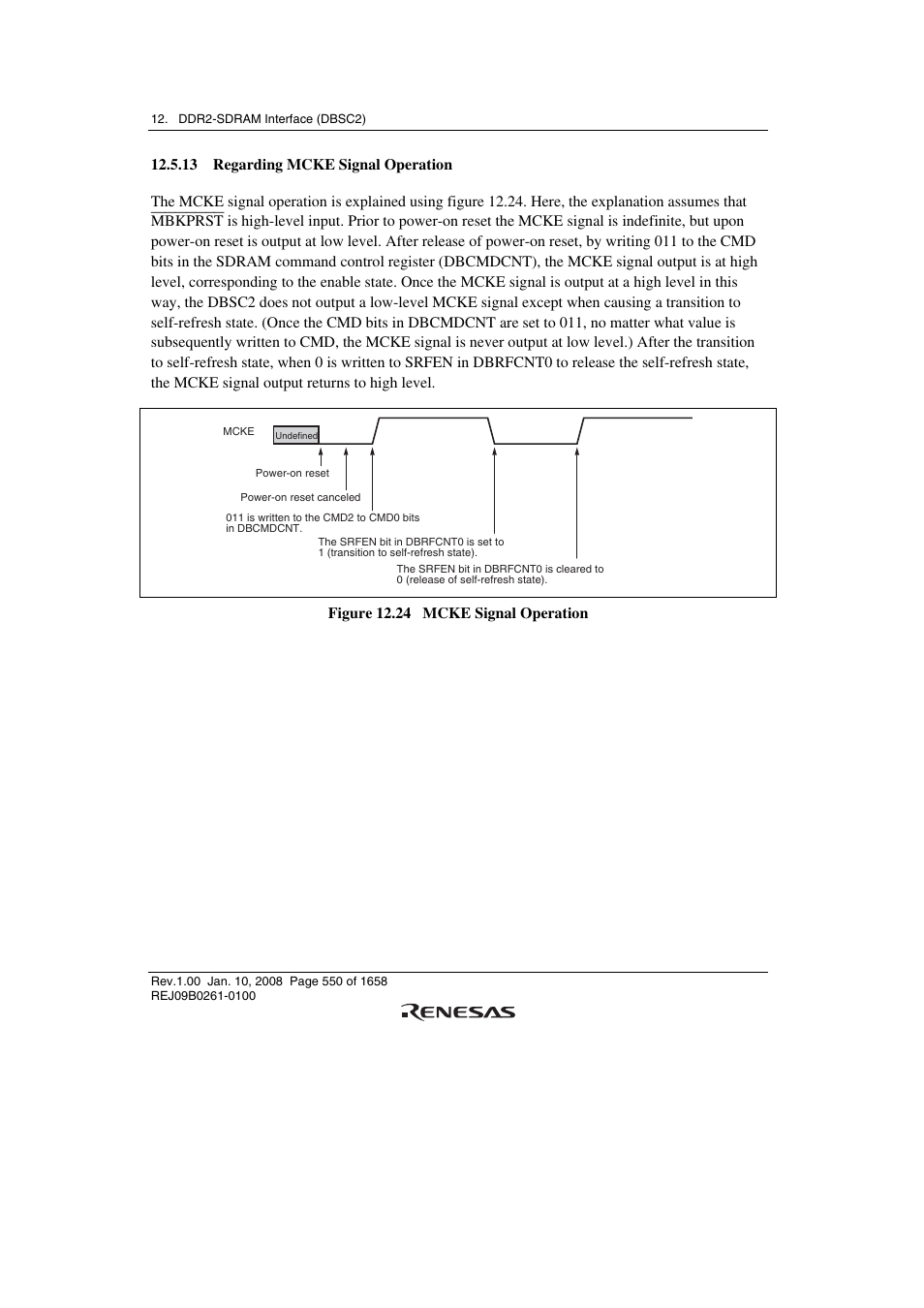 13 regarding mcke signal operation | Renesas SH7781 User Manual | Page 580 / 1692