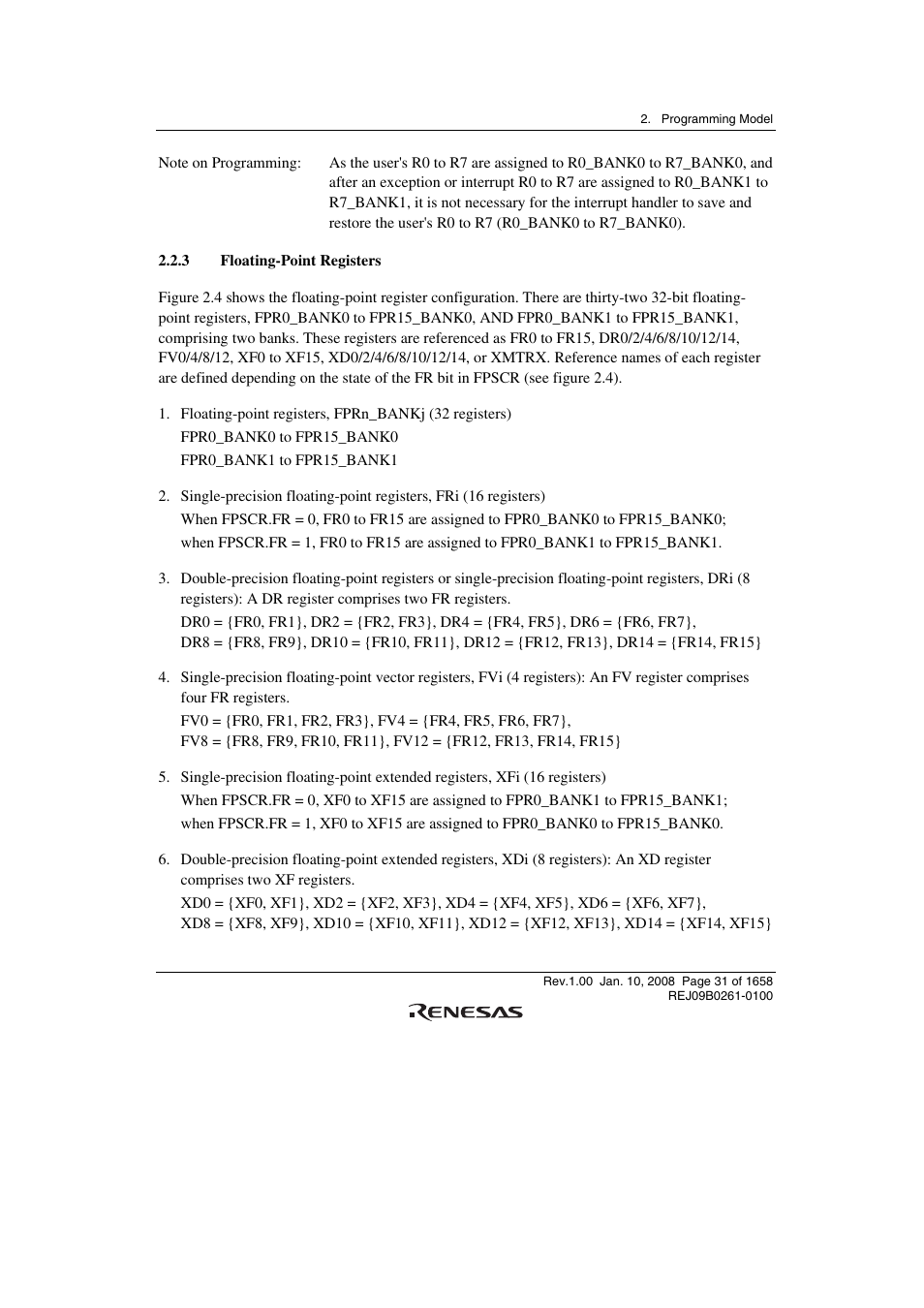 3 floating-point registers | Renesas SH7781 User Manual | Page 61 / 1692