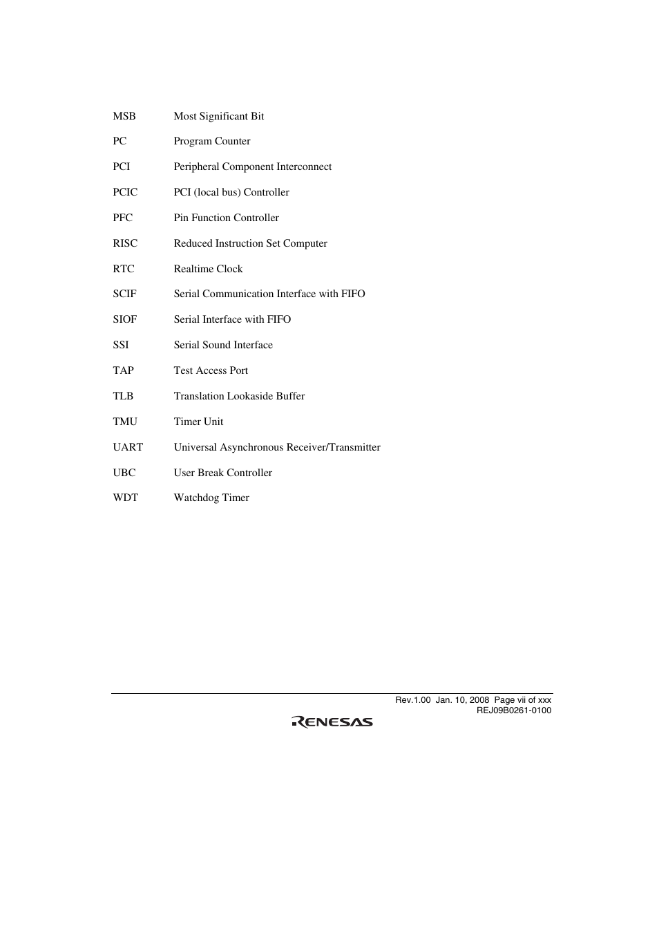 Renesas SH7781 User Manual | Page 7 / 1692