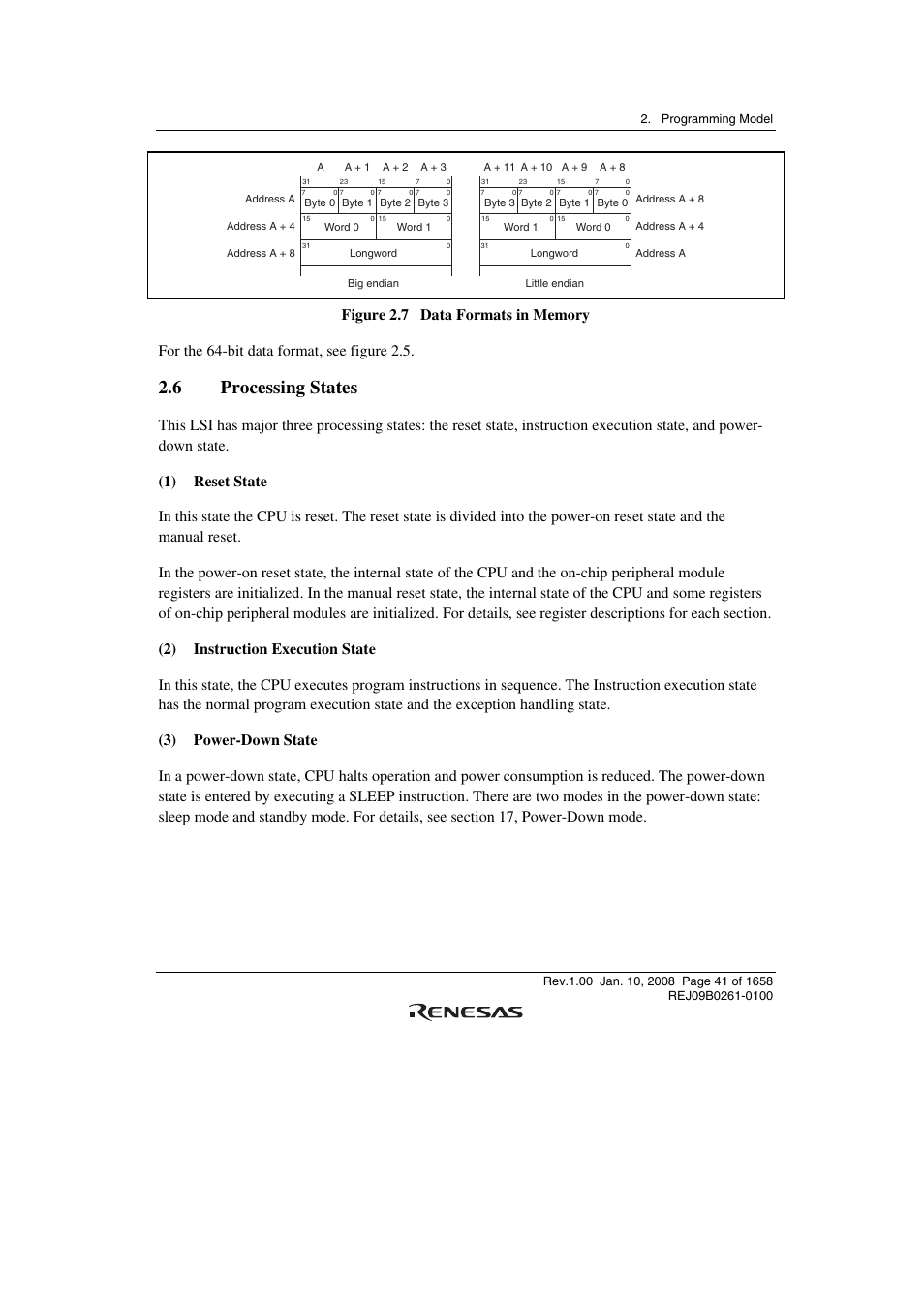 6 processing states | Renesas SH7781 User Manual | Page 71 / 1692