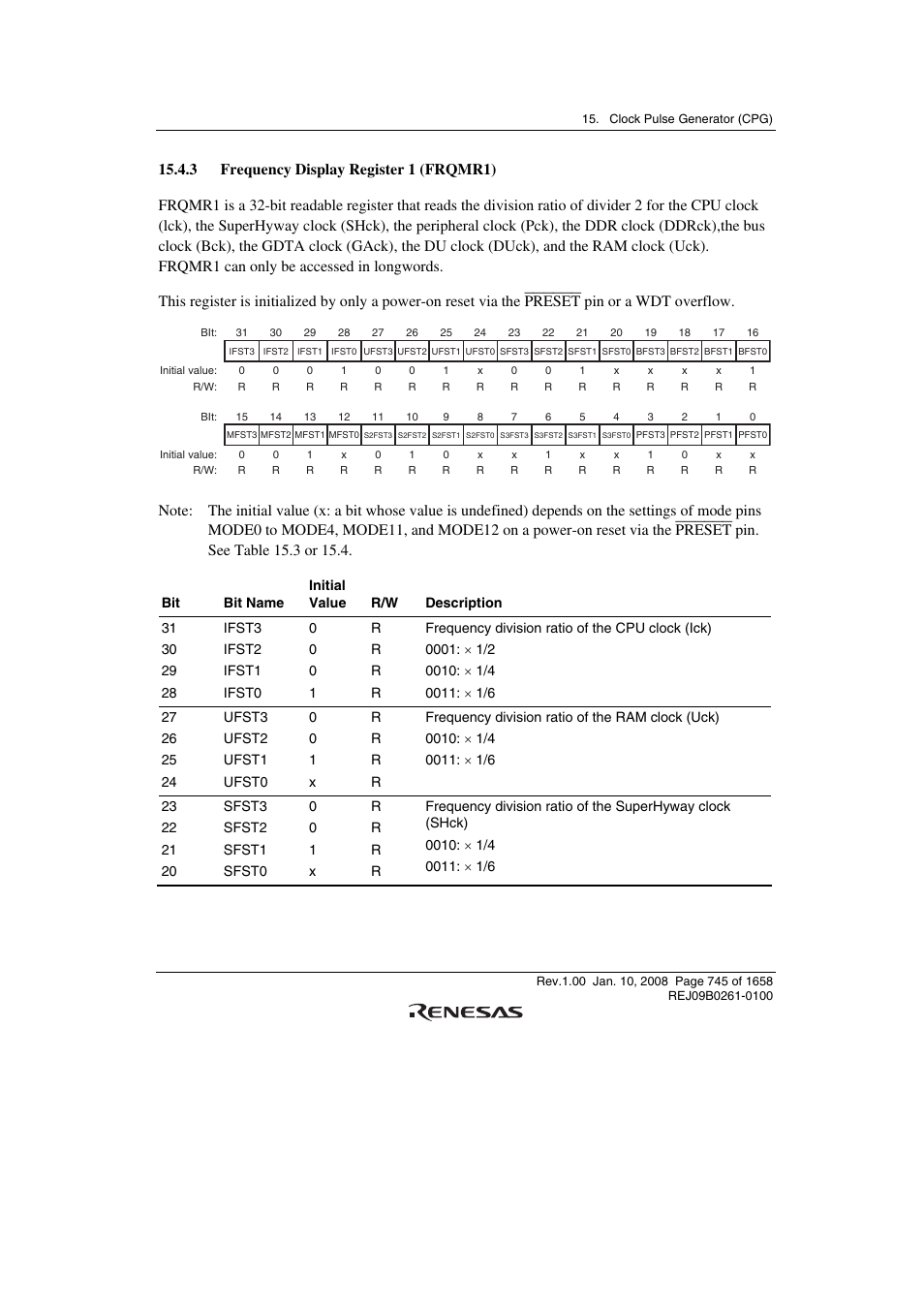 3 frequency display register 1 (frqmr1) | Renesas SH7781 User Manual | Page 775 / 1692