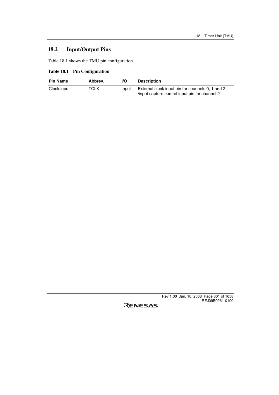 2 input/output pins | Renesas SH7781 User Manual | Page 831 / 1692