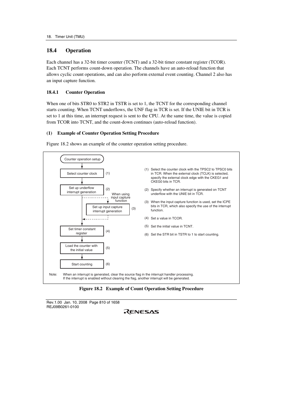 4 operation, 1 counter operation | Renesas SH7781 User Manual | Page 840 / 1692