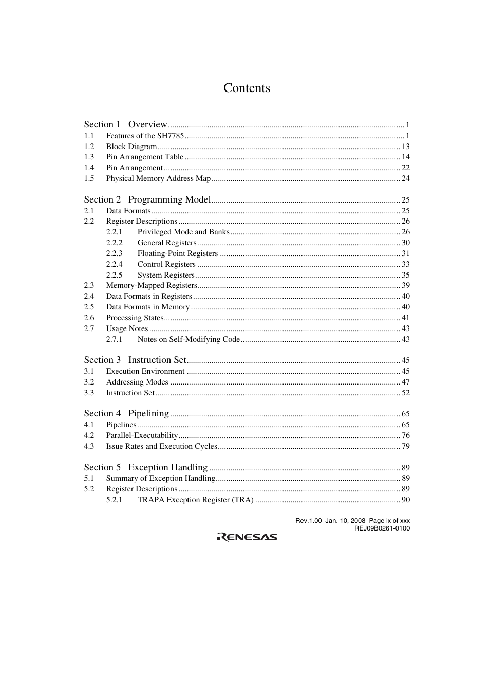 Renesas SH7781 User Manual | Page 9 / 1692