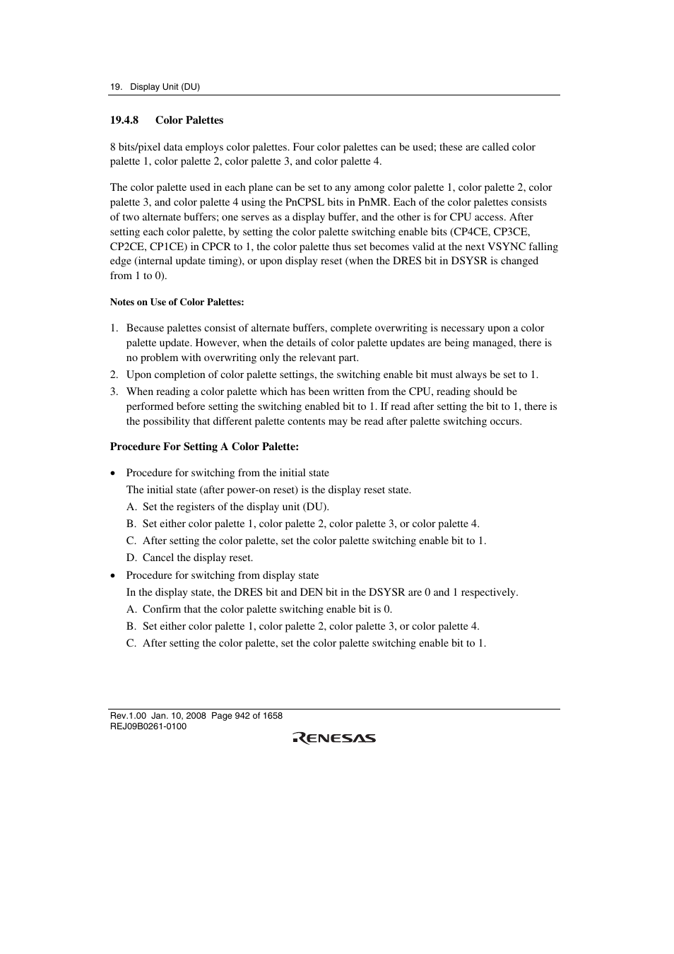 8 color palettes | Renesas SH7781 User Manual | Page 972 / 1692