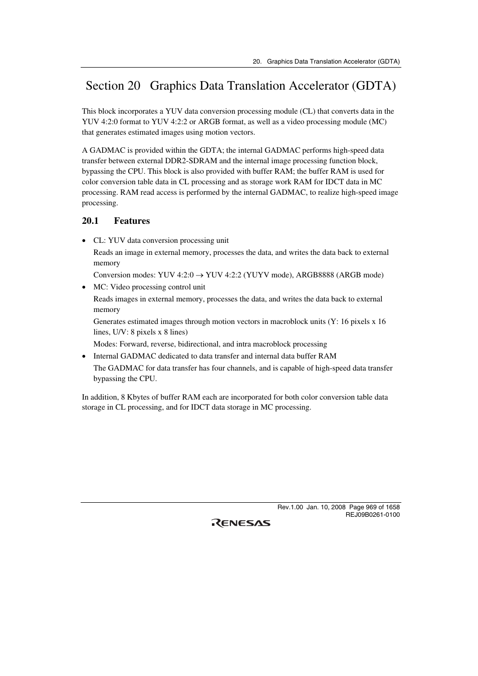 1 features | Renesas SH7781 User Manual | Page 999 / 1692