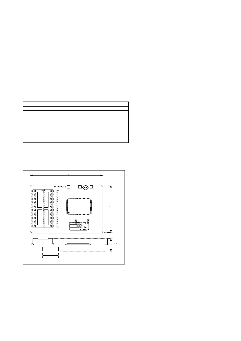 Outline, Package components, Specifications | External dimensions | Renesas Emulator MCU Board M37549T-RLSS User Manual | Page 2 / 4