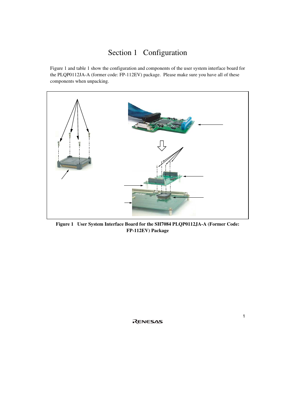 Section 1 configuration | Renesas SuperHTM Family SH7084 User Manual | Page 19 / 48