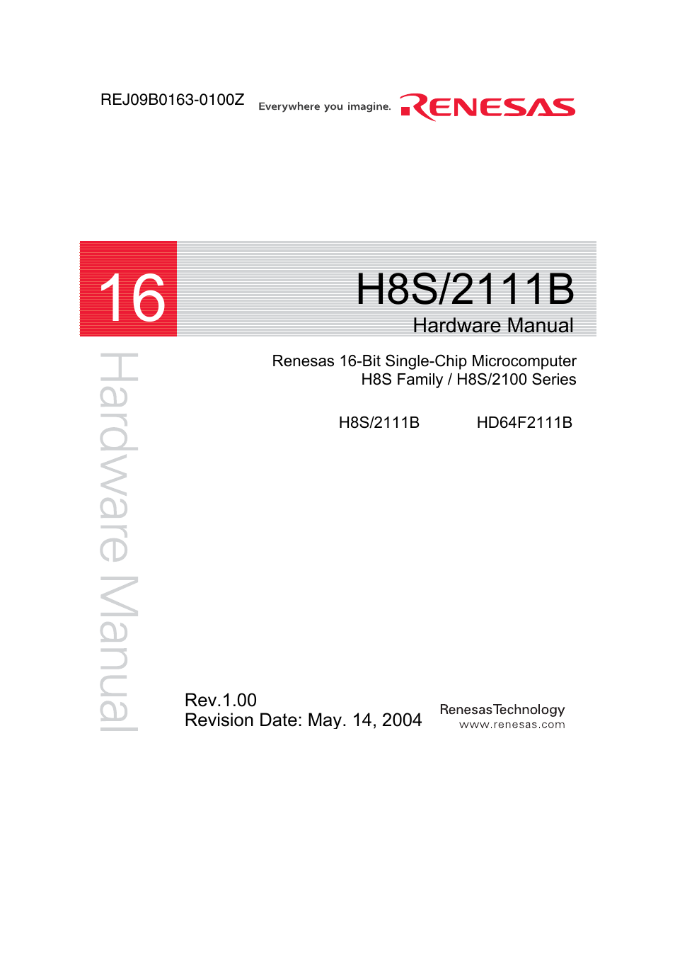 Renesas H8S/2111B User Manual | 582 pages