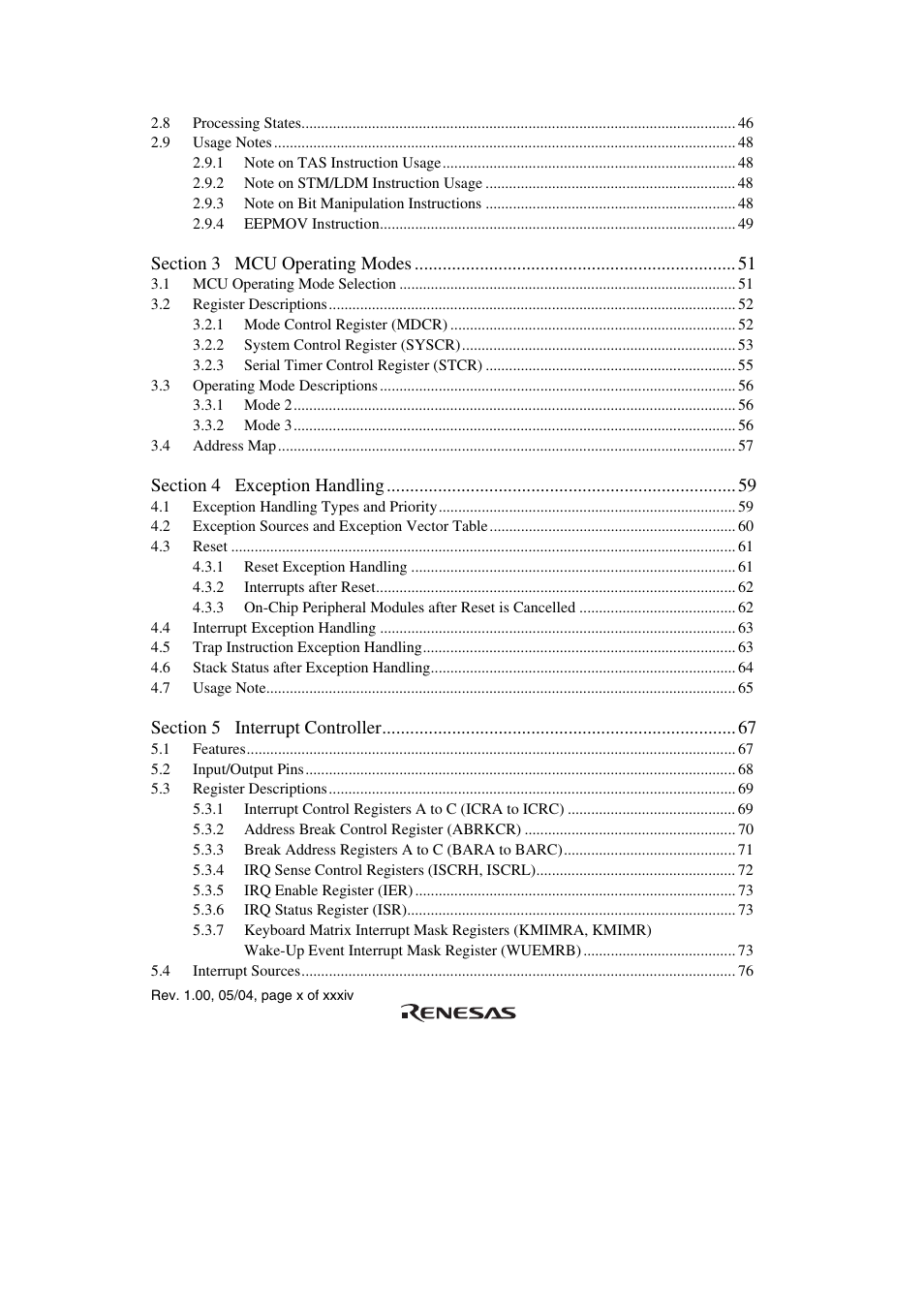 Renesas H8S/2111B User Manual | Page 10 / 582