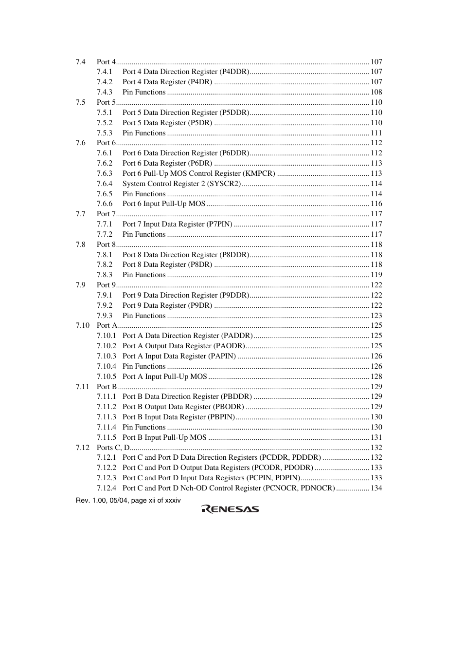 Renesas H8S/2111B User Manual | Page 12 / 582