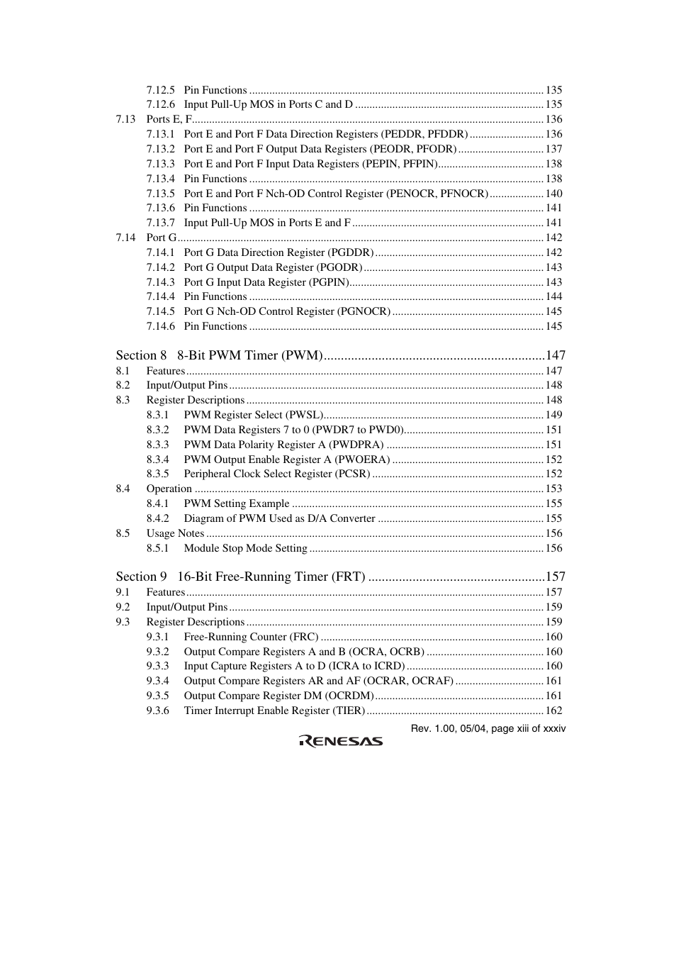 Renesas H8S/2111B User Manual | Page 13 / 582