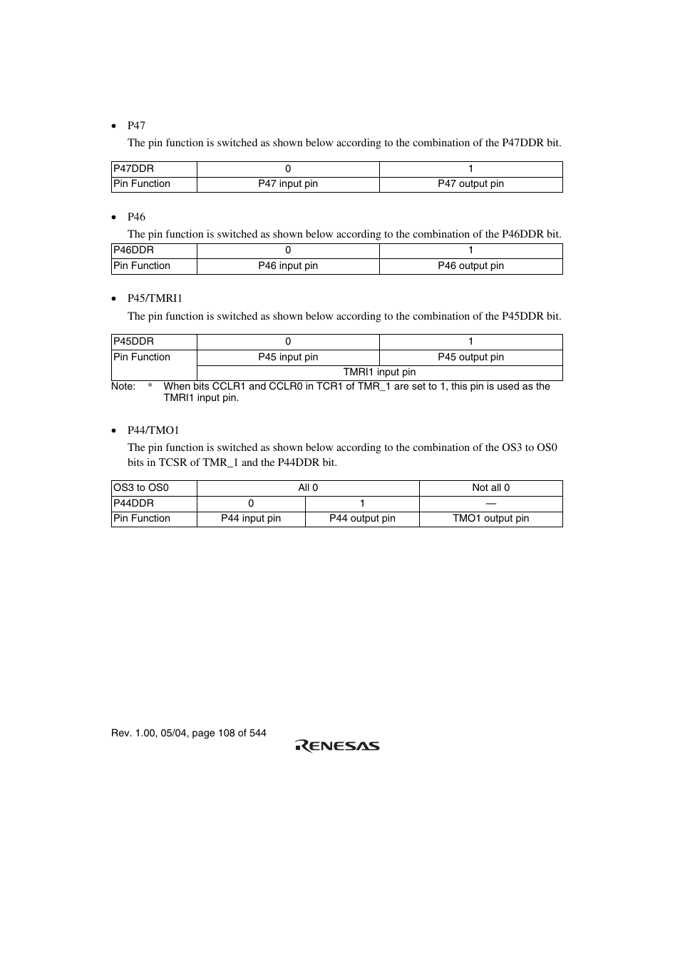 3 pin functions | Renesas H8S/2111B User Manual | Page 142 / 582