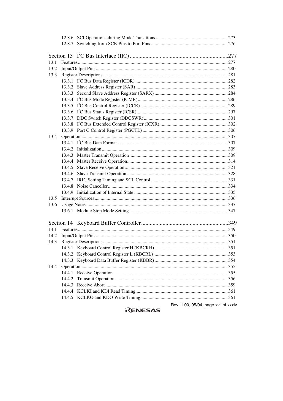 Renesas H8S/2111B User Manual | Page 17 / 582