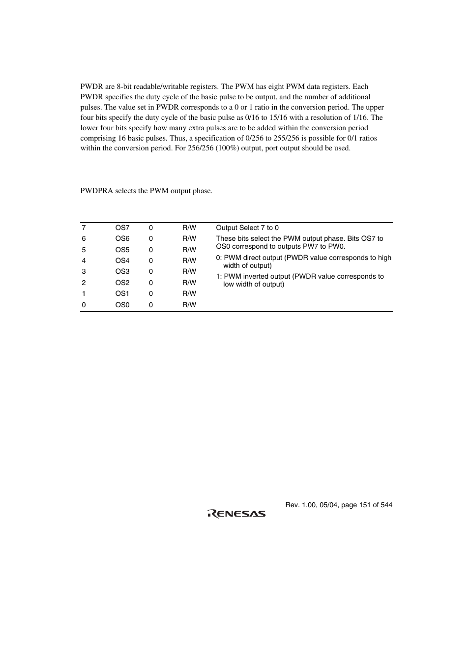 2 pwm data registers 7 to 0 (pwdr7 to pwd0), 3 pwm data polarity register a (pwdpra) | Renesas H8S/2111B User Manual | Page 185 / 582