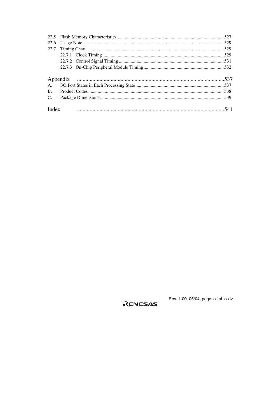 Renesas H8S/2111B User Manual | Page 21 / 582