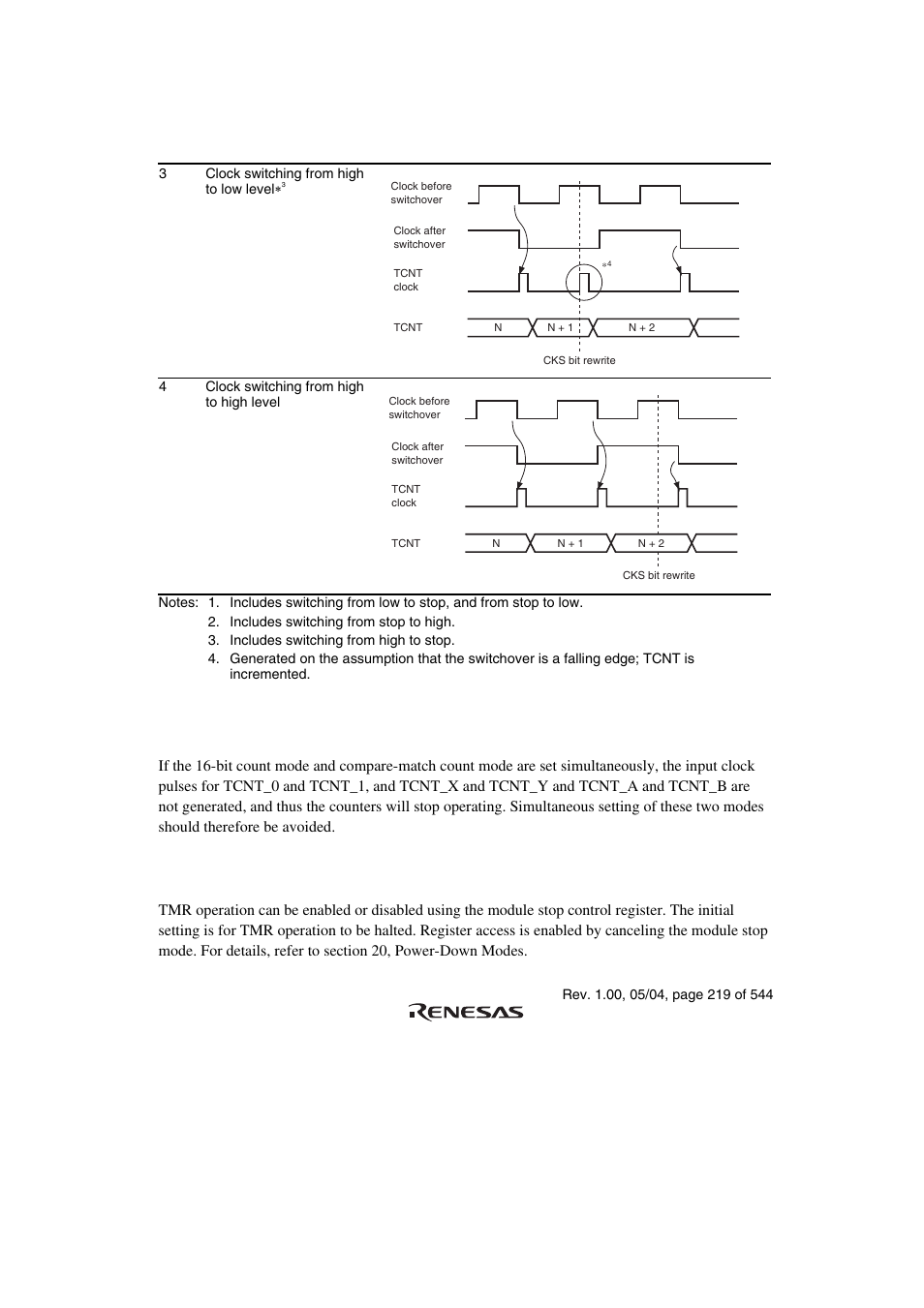 6 mode setting with cascaded connection, 7 module stop mode setting | Renesas H8S/2111B User Manual | Page 253 / 582