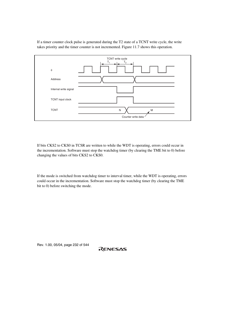3 changing values of cks2 to cks0 bits | Renesas H8S/2111B User Manual | Page 266 / 582