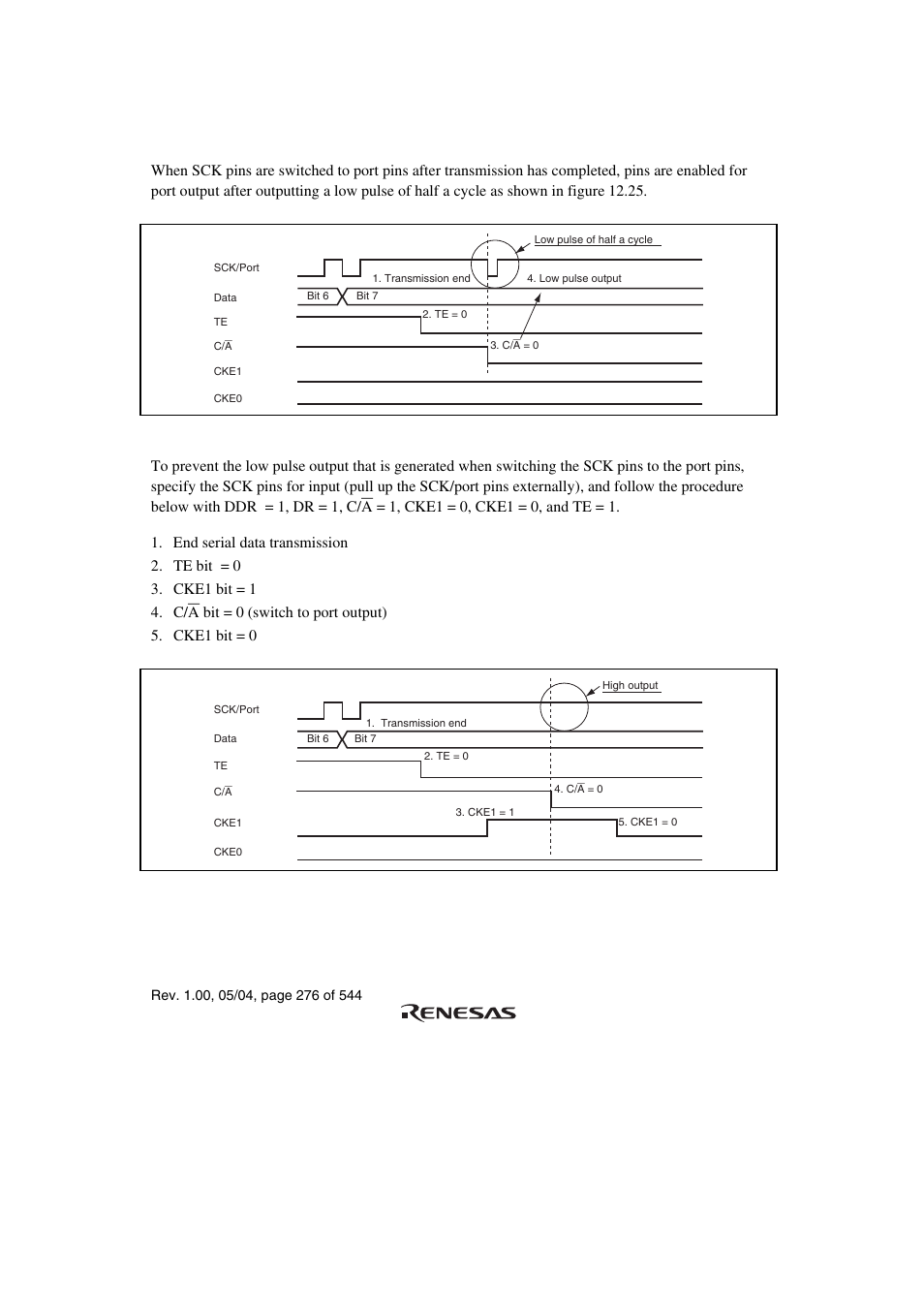 7 switching from sck pins to port pins | Renesas H8S/2111B User Manual | Page 310 / 582