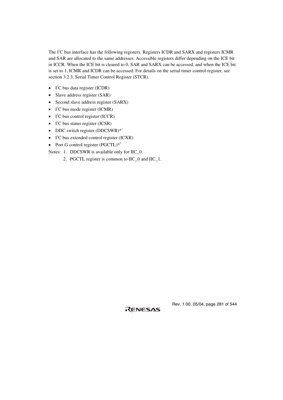 3 register descriptions | Renesas H8S/2111B User Manual | Page 315 / 582