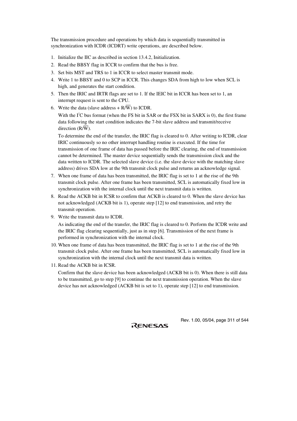 Renesas H8S/2111B User Manual | Page 345 / 582