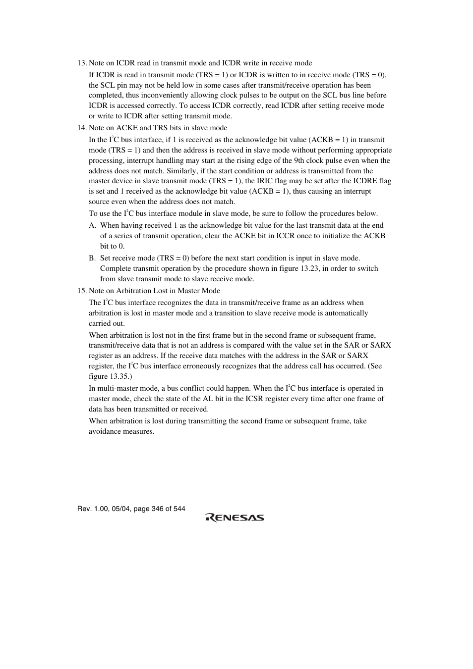 Renesas H8S/2111B User Manual | Page 380 / 582