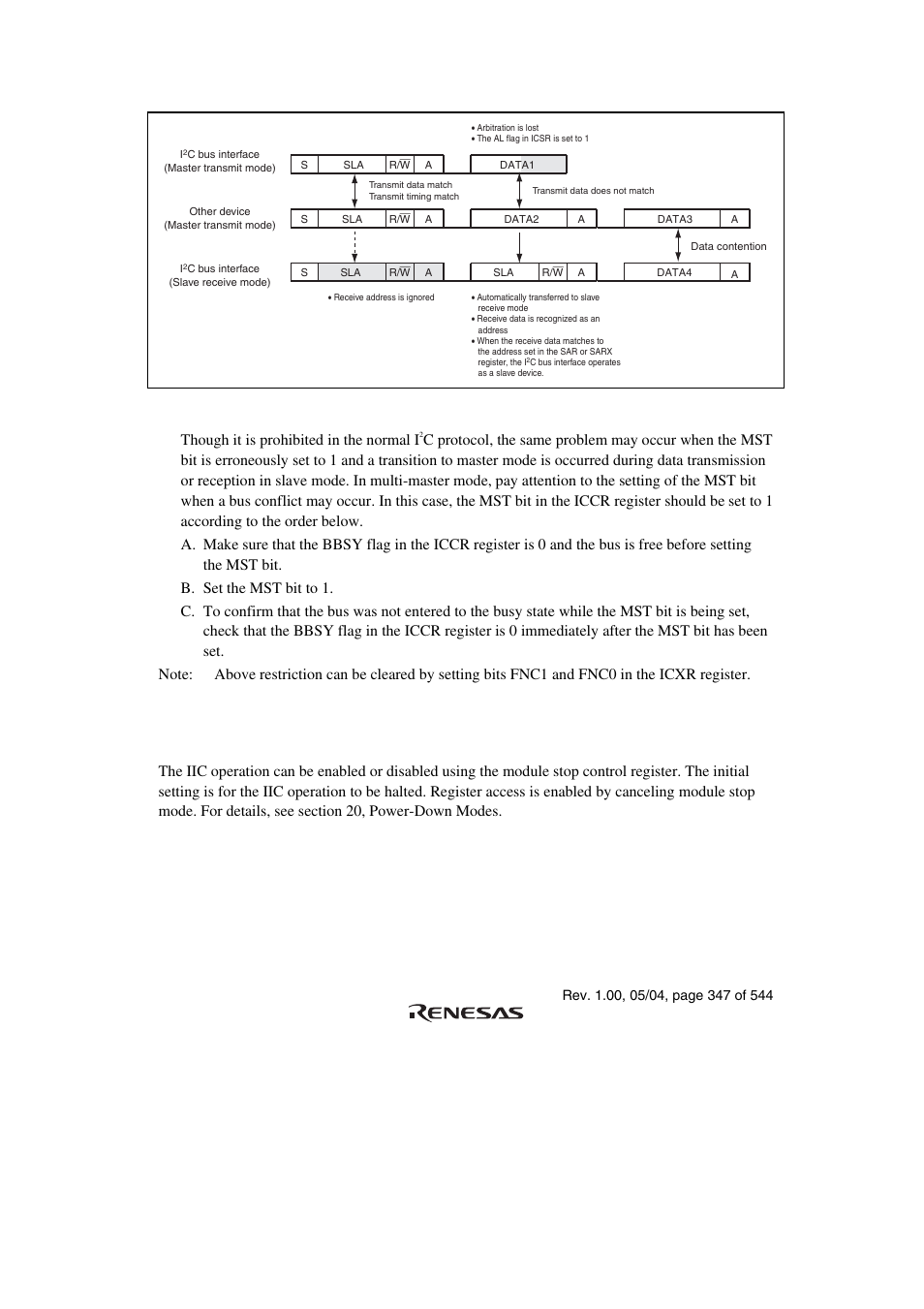 1 module stop mode setting | Renesas H8S/2111B User Manual | Page 381 / 582