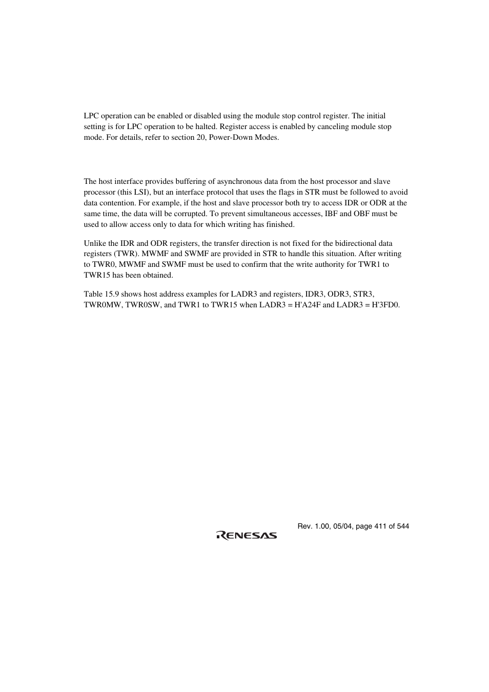 6 usage notes, 1 module stop mode setting, 2 notes on using host interface | Renesas H8S/2111B User Manual | Page 445 / 582