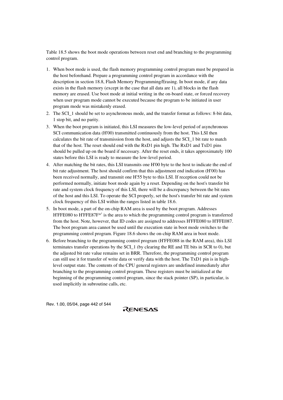 1 boot mode | Renesas H8S/2111B User Manual | Page 476 / 582