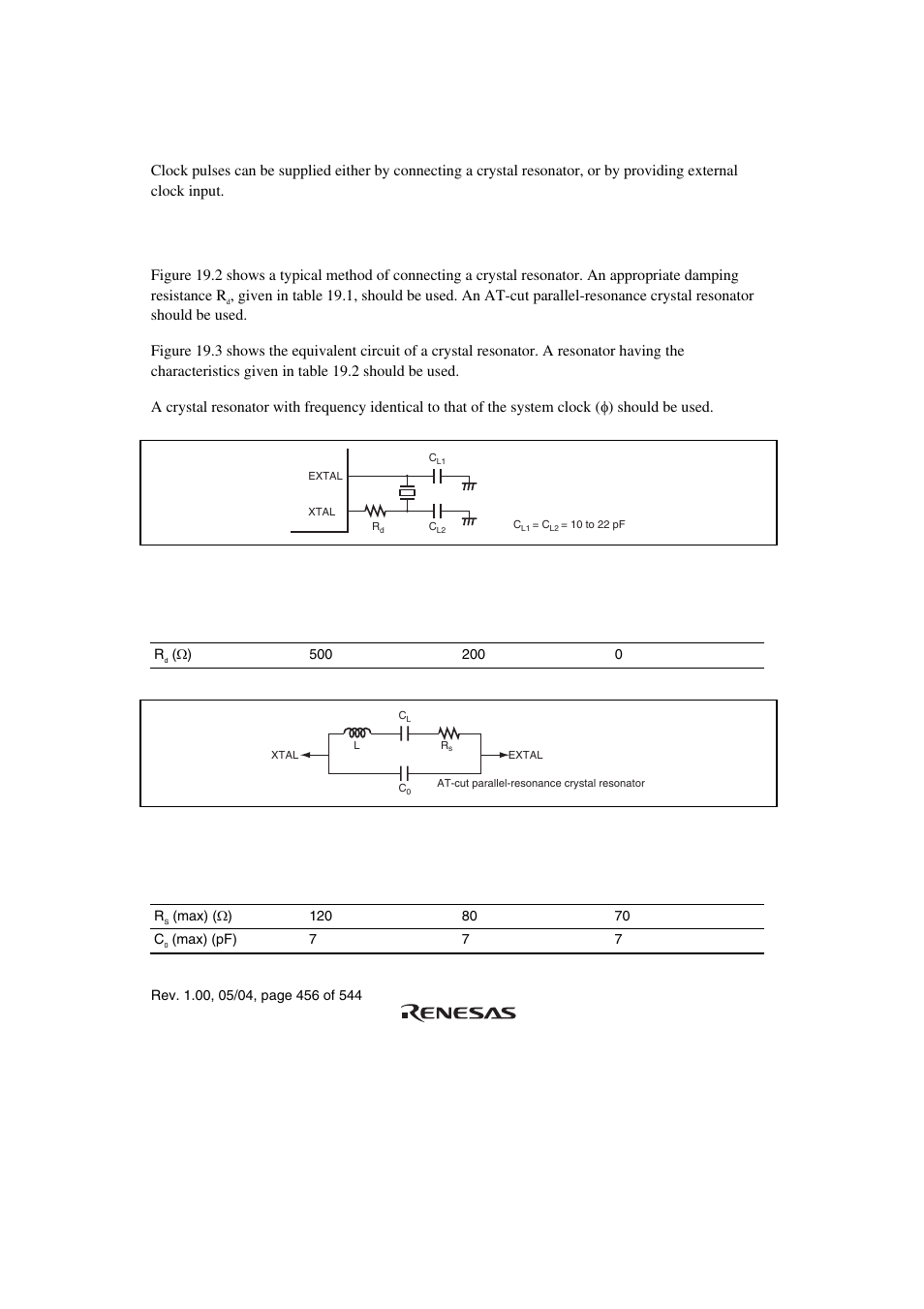1 oscillator, 1 connecting crystal resonator | Renesas H8S/2111B User Manual | Page 490 / 582