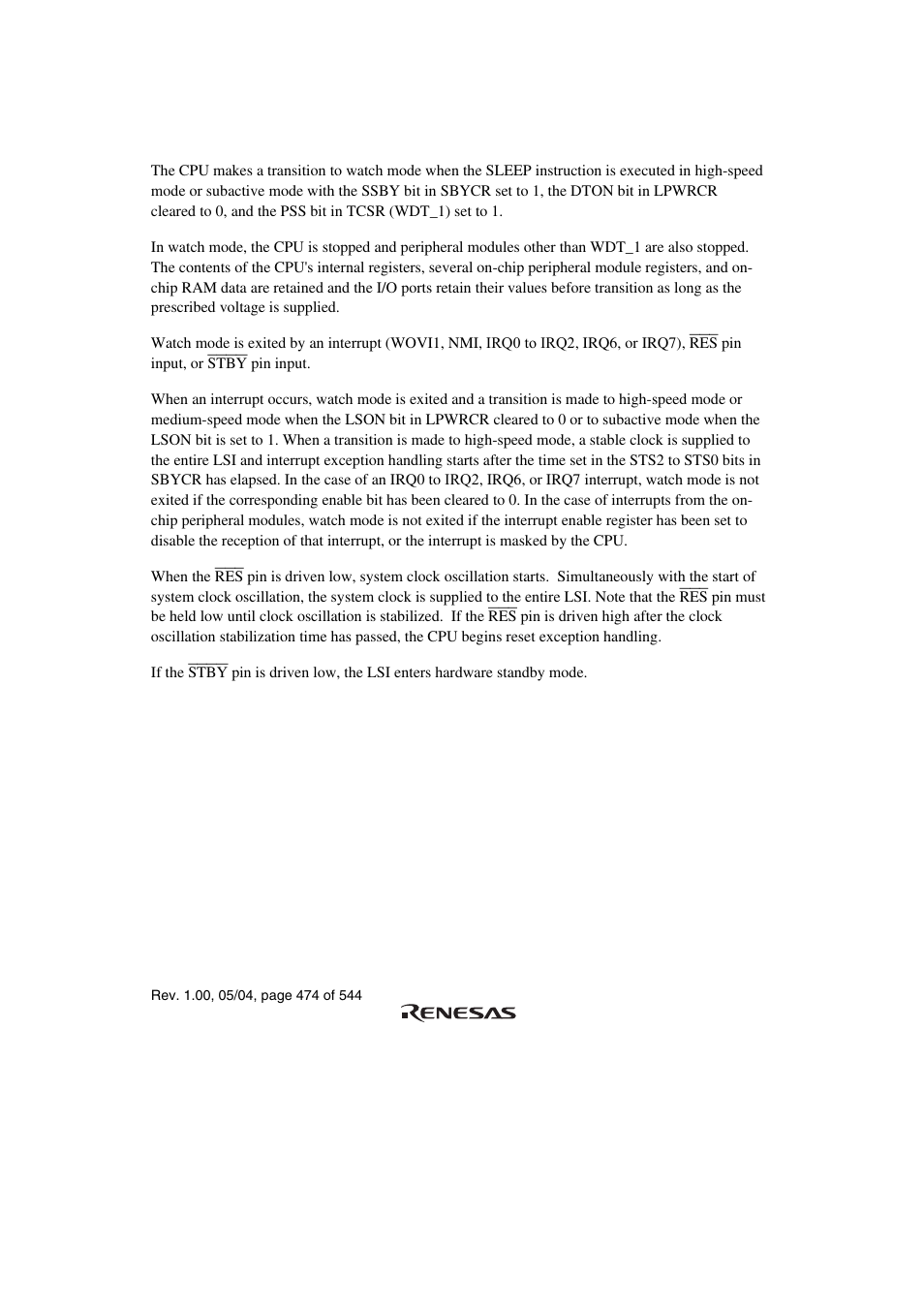 7 watch mode | Renesas H8S/2111B User Manual | Page 508 / 582