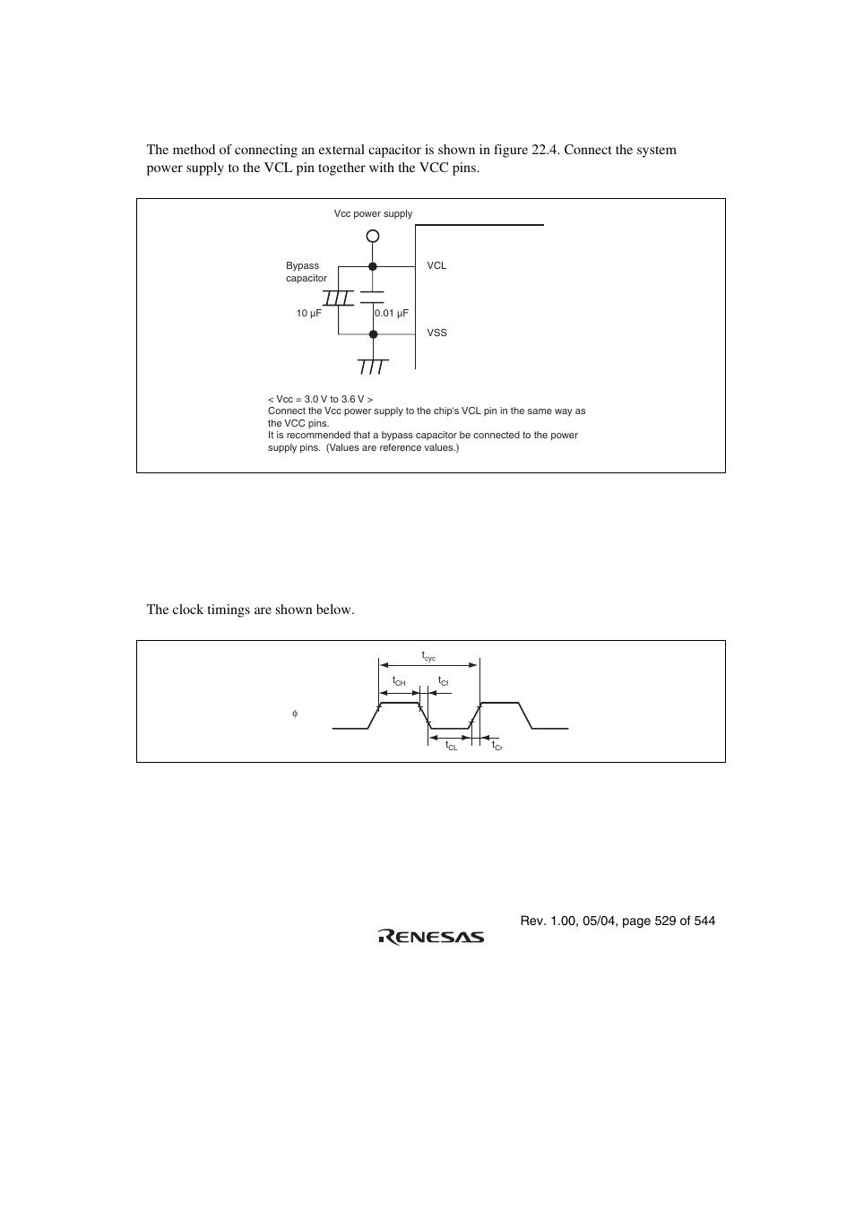 6 usage note, 7 timing chart, 1 clock timing | Renesas H8S/2111B User Manual | Page 563 / 582