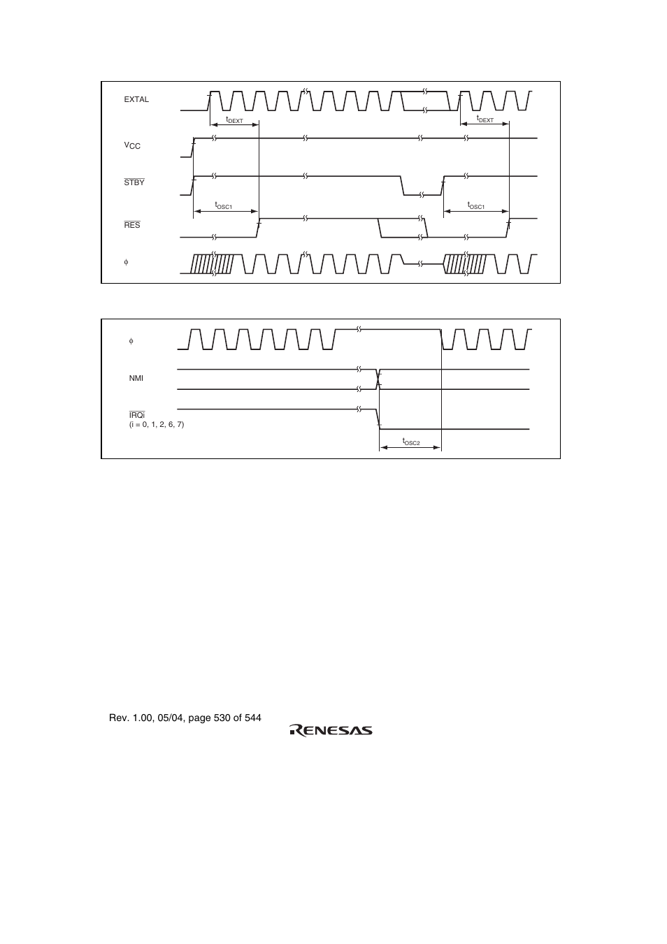 Figure 22.6 oscillation settling timing | Renesas H8S/2111B User Manual | Page 564 / 582