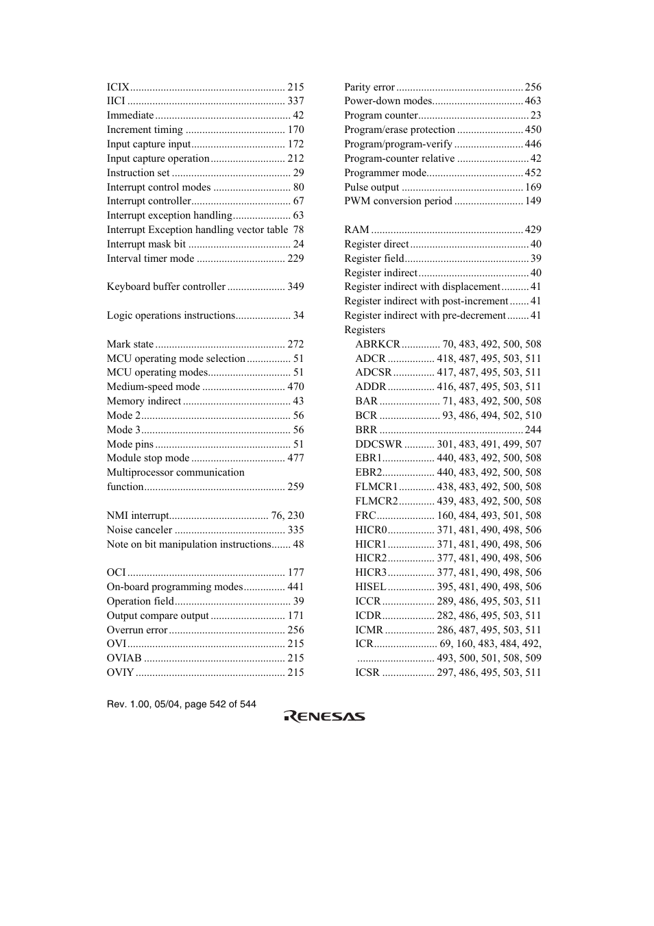 Renesas H8S/2111B User Manual | Page 576 / 582