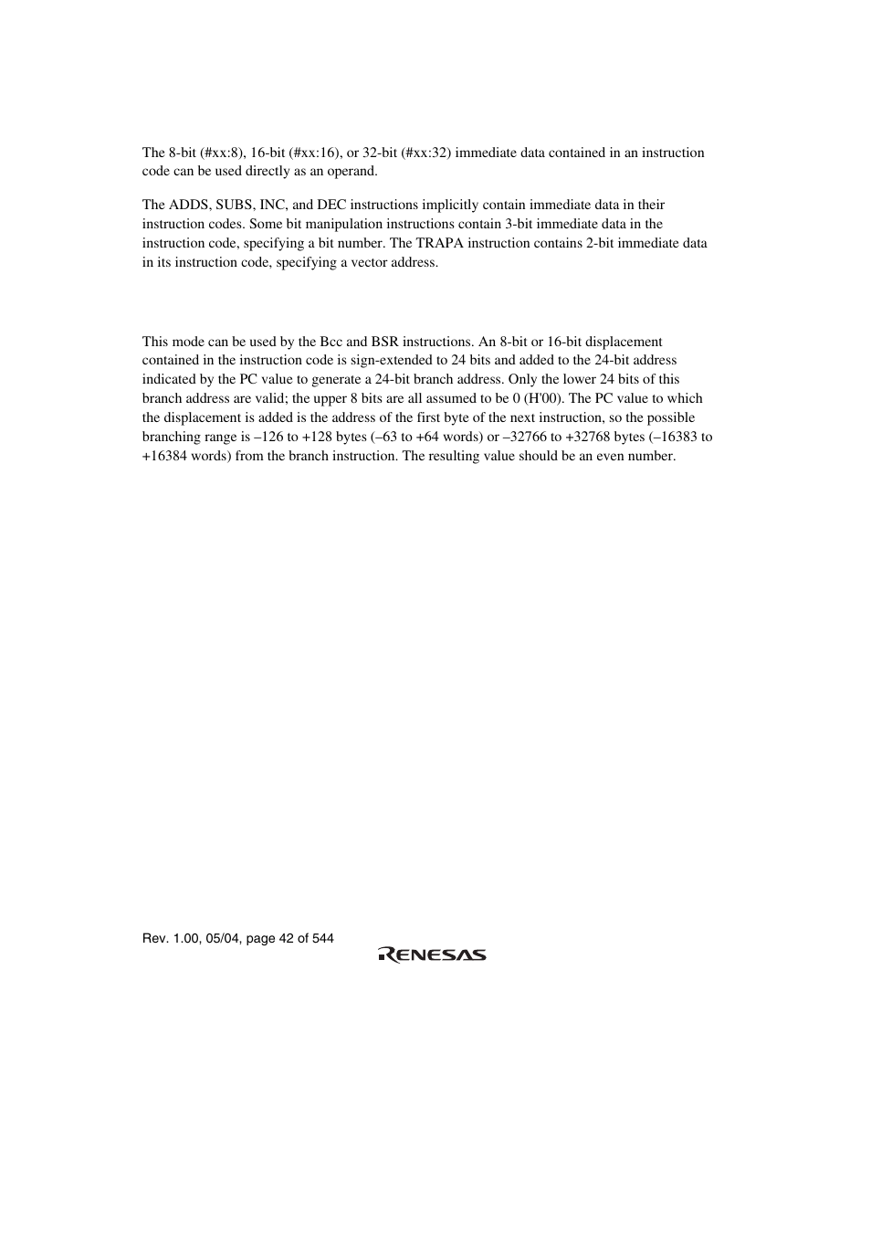 6 immediate—#xx:8, #xx:16, or #xx:32 | Renesas H8S/2111B User Manual | Page 76 / 582