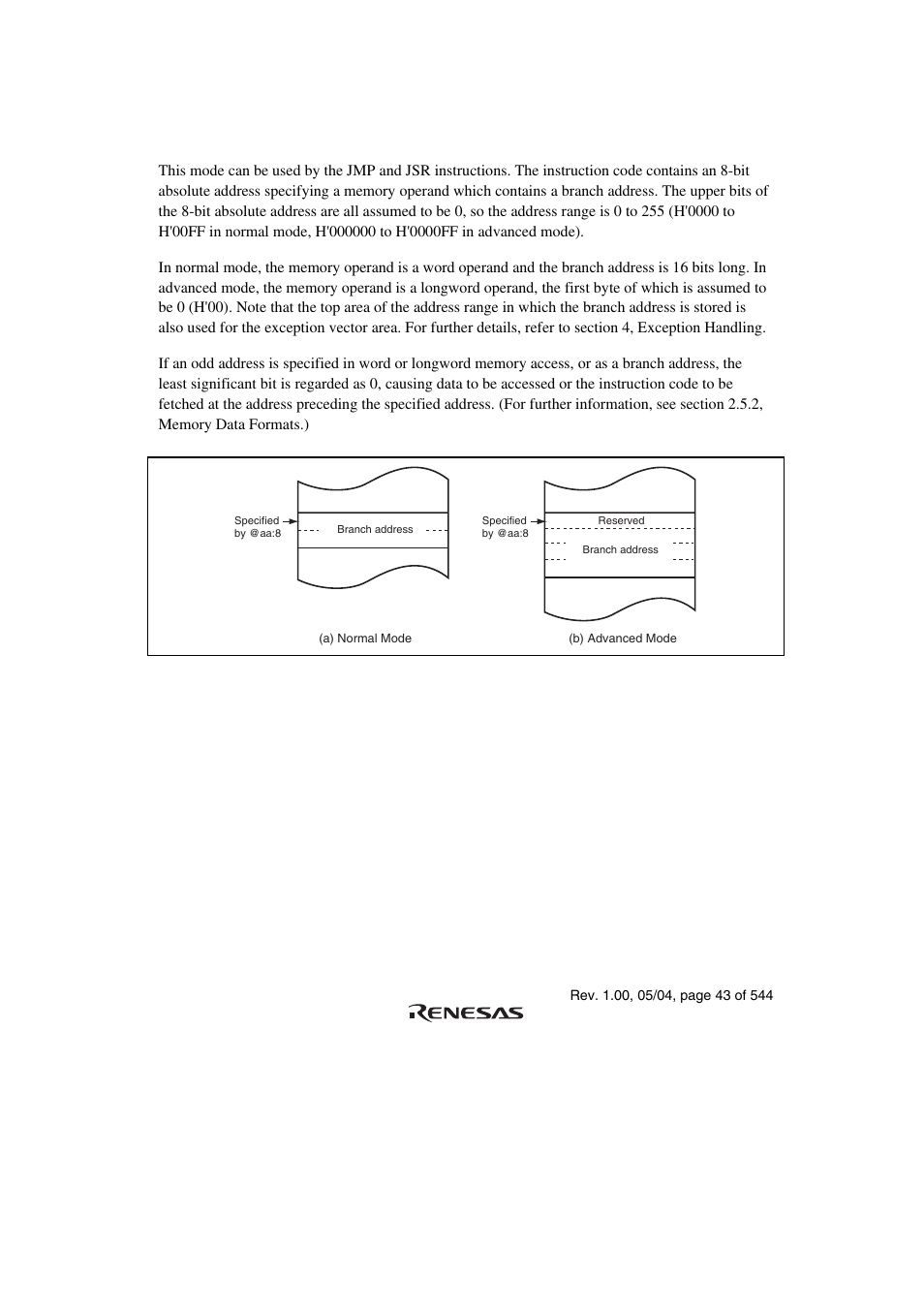 8 memory indirect—@@aa:8 | Renesas H8S/2111B User Manual | Page 77 / 582
