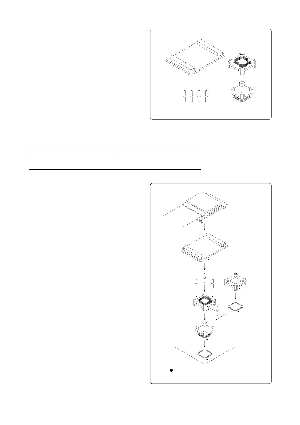 Outline, Package components, Specifications | Usage | Renesas M3062PT-80FPB User Manual | Page 4 / 6