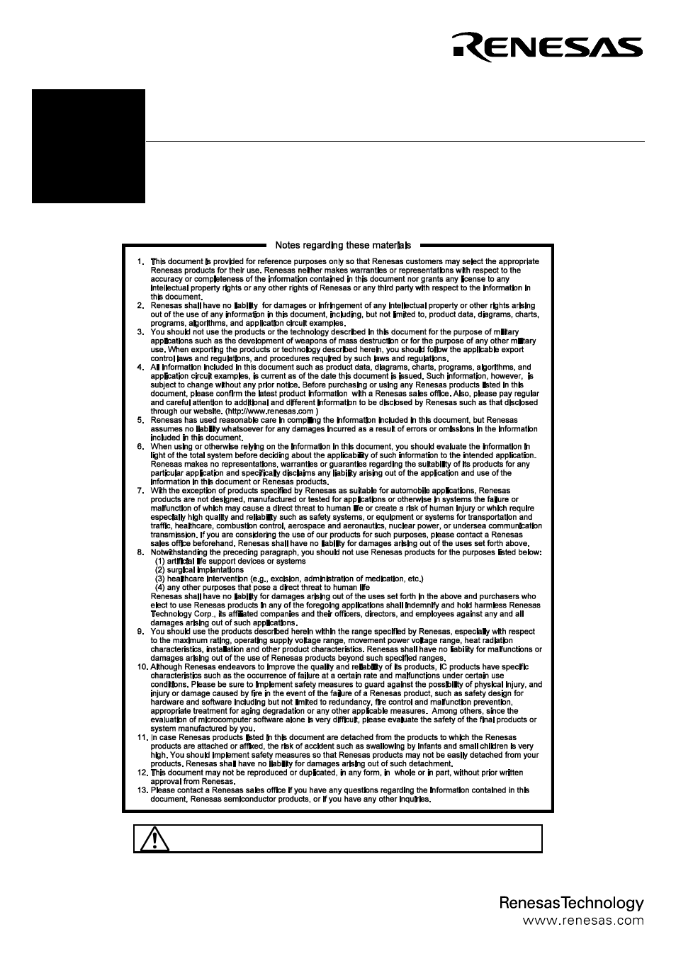 Renesas R0E0100TNPFK00 User Manual | 4 pages