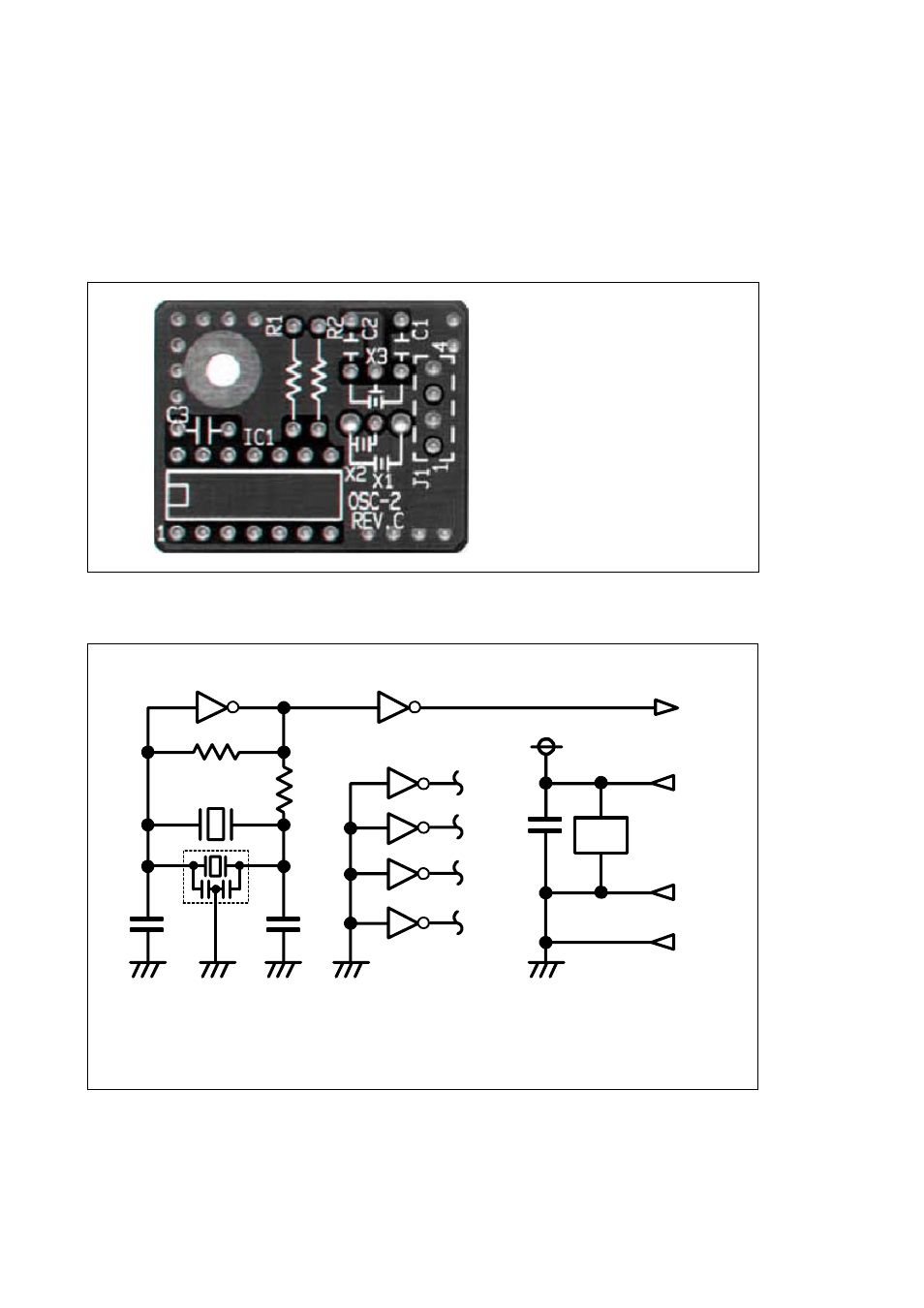 Oscillator circuit, 1 oscillator circuit board, 2 32.768khz oscillator circuit | Renesas M38C29T-ADF User Manual | Page 6 / 8