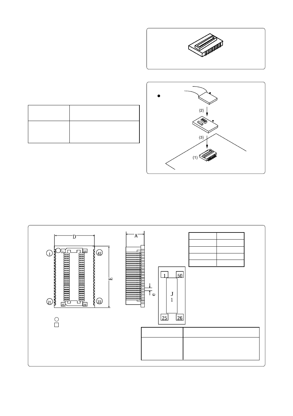 Outline, Package components, Specifications | Usage, Connection procedure, External dimensions of the m3t-dct42b-450 | Renesas Direct Dummy IC M3T-DCT42B-450 User Manual | Page 2 / 4